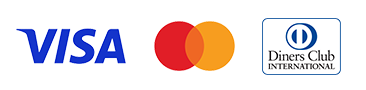 VISA、MASTERCARD、JCB、AMERICAN EXPRESS、Diners Club、ApplePay、iD、QuickPay、PayPay、楽天Edy、UnionPay
